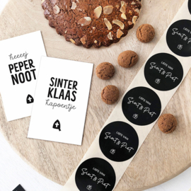 Mini kaartje Sinterklaas | Heeeej pepernoot | 10 stuks