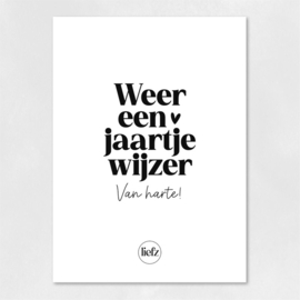 Fles etiket | Weer een jaartje wijzer