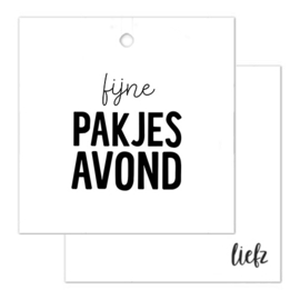 Cadeaulabel Sinterklaas | Fijne pakjesavond | 5 stuks