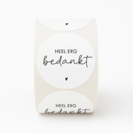 Stickers | 250 op rol | Heel erg bedankt