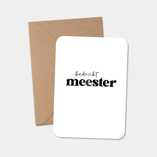 Midi kaart | Bedankt meester | 5 stuks