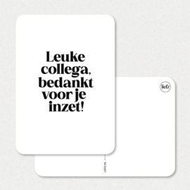 Kaart | Leuke collega bedankt voor je inzet