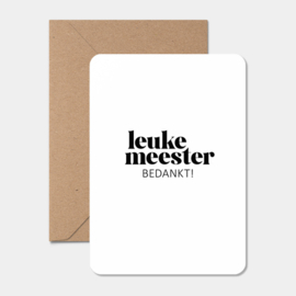 Kaart | Leuke meester bedankt