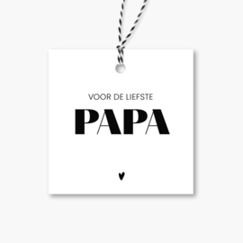 Cadeaulabel | Voor de liefste papa | 5 stuks