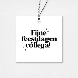 Cadeaulabel Kerst | Fijne feestdagen collega | 5 stuks