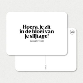 Kaart | Hoera! Bloei van je slijtage