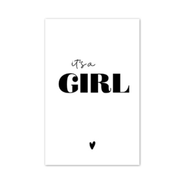 Mini kaartje | It's a girl | 5 stuks