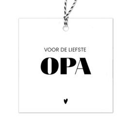 Cadeaulabel | Voor de liefste opa | 5 stuks