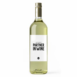 Fles etiket | Partner in wine | 5 stuks