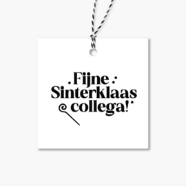 Cadeaulabel Sinterklaas | Fijne Sinterklaas collega | 5 stuks