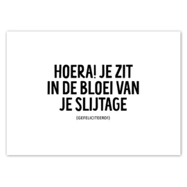 Kaart | Hoera! Bloei van je slijtage | 5 stuks