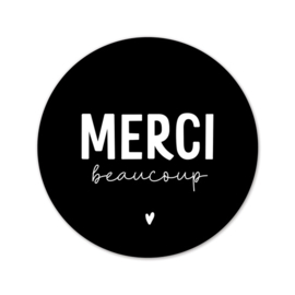 Stickers | 100 op rol | Merci beaucoup
