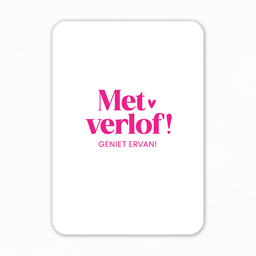 Midi kaart | Met verlof | 5 stuks