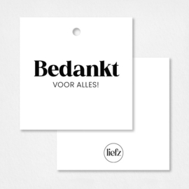 Cadeaulabel | Bedankt voor alles | 5 stuks