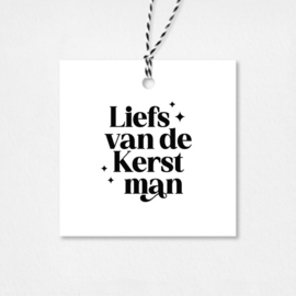 Cadeaulabel Kerst | Liefs van de Kerstman | 5 stuks