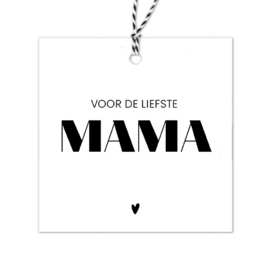 Cadeaulabel | Voor de liefste mama | 5 stuks