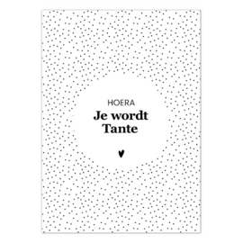 Kaart | Hoera je wordt tante | 5 stuks