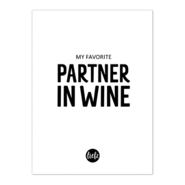 Fles etiket | Partner in wine | 5 stuks
