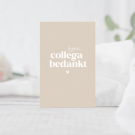Mini kaartje | Fijne collega bedankt | 5 stuks
