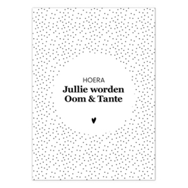 Kaart | Hoera jullie worden oom en tante | 5 stuks