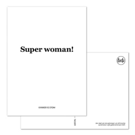 Kaart | Super woman | 5 stuks