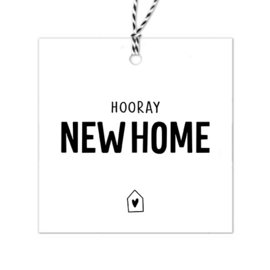 Cadeaulabel | Hooray new home | 5 stuks