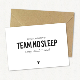 Kaart | Team no sleep | 5 stuks