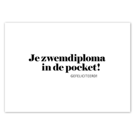 Kaart | Je zwemdiploma in de pocket | 5 stuks