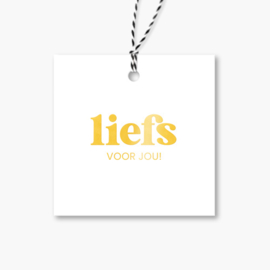 Cadeaulabel | Veel liefs voor jou | Goudfolie | 5 stuks