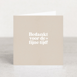Dubbele kaart | Bedankt voor de fijne tijd