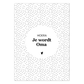 Kaart | Hoera je wordt oma | 5 stuks