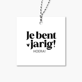 Cadeaulabel | Je bent jarig | 5 stuks