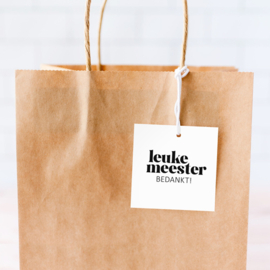 Cadeaulabel | Leuke meester bedankt | 5 stuks
