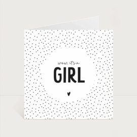 Dubbele kaart | Wow, it's a girl | 5 stuks