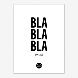 Fles etiket | Bla bla bla, wijn