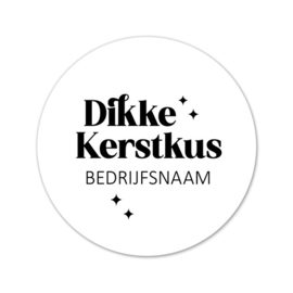 Stickers op maat | Kerst | Dikke Kerstkus + naam | vanaf 50 stuks