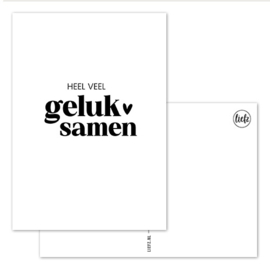 Kaart | Heel veel geluk samen | 5 stuks
