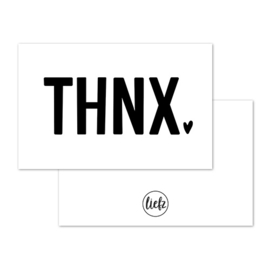 Mini kaartje | Thnx | 5 stuks