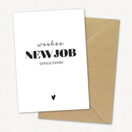 Kaart | Woohoo, new job | 5 stuks