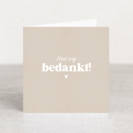 Dubbele kaart |  Heel erg bedankt