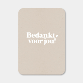 Midi kaart | Bedankt voor jou | 5 stuks