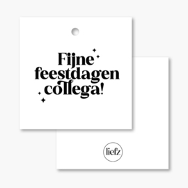 Cadeaulabel Kerst | Fijne feestdagen collega | 5 stuks