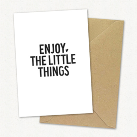 Kaart | Enjoy the little things | 5 stuks