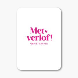 Midi kaart | Met verlof | 5 stuks
