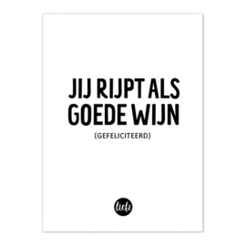 Fles etiket | Jij rijpt als goede wijn | 5 stuks