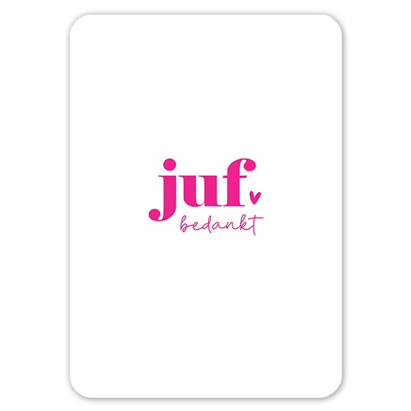 Kaart  | Juf bedankt | 5 stuks