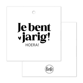 Cadeaulabel | Je bent jarig | 5 stuks