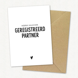 Kaart | Hoera! Jullie zijn geregistreerd partner | 5 stuks