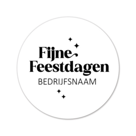 Stickers op maat | Kerst | Fijne feestdagen + naam | vanaf 50 stuks
