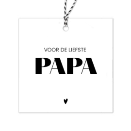 Cadeaulabel | Voor de liefste papa | 5 stuks